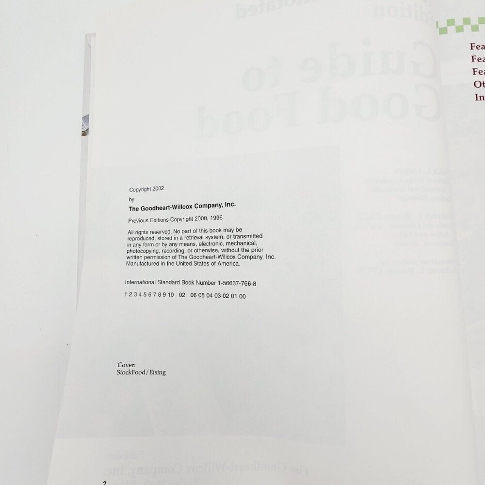 Guide to Good Food Teachers Annotated Edition Textbook Largen Bence Hardcover - Picture 2 of 12